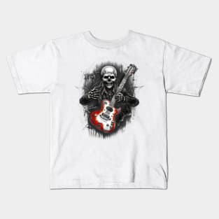 Hard Rock Metal Grunge style art Kids T-Shirt